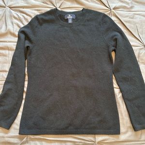 Lands End XS black cashmere crew neck